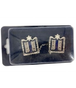 Picture of Chrome Tallis Clips Luchos Star of David Design Blue 1.25"